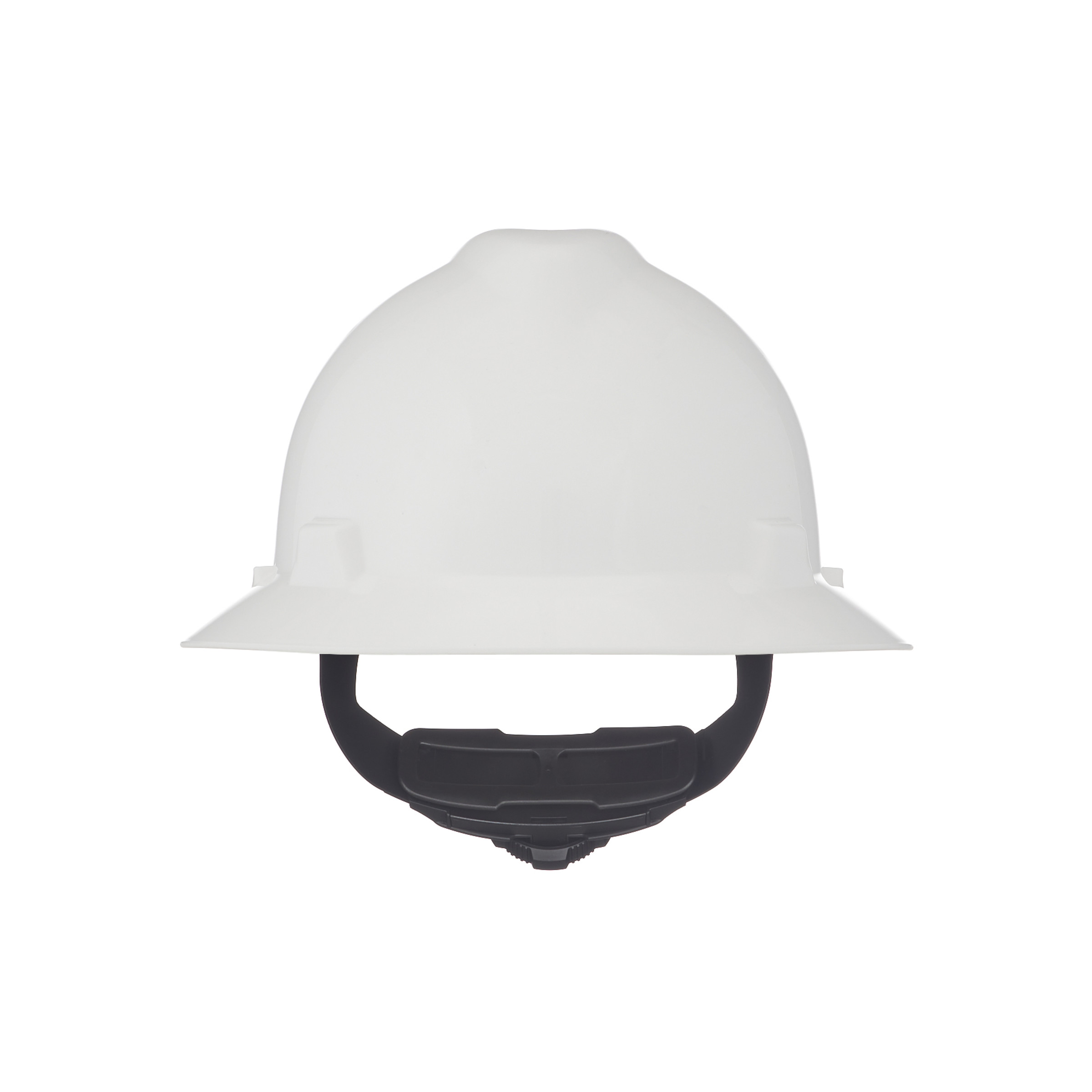 V-Gard Slotted Full-Brim Hat, White, w/Fas-Trac III Suspension